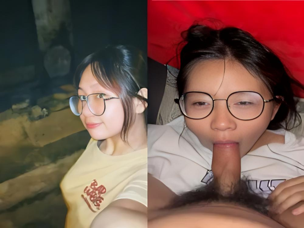 Em nữ sinh kính cận lớp 10 bú cu siêu phê